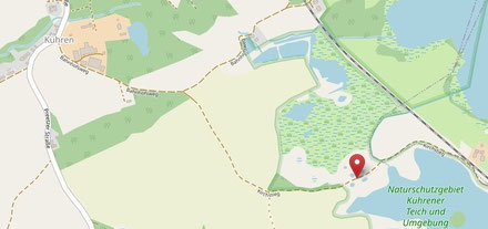 Treffpunkt ist das Insektenhotel im NSG (Karte: OpenStreetMap und Mitwirkende)