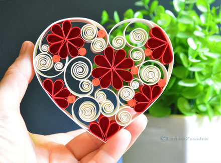 quilling , art, paper art, quilling paper art, heart quilling art, quilling paper heart , quilling love art, sweet dreams, love art, quilling wall art, paper,  quilling wall art, artwork, квиллинг, Larissa Zasadna, Лариса Засадная, Квиллинг бумага
