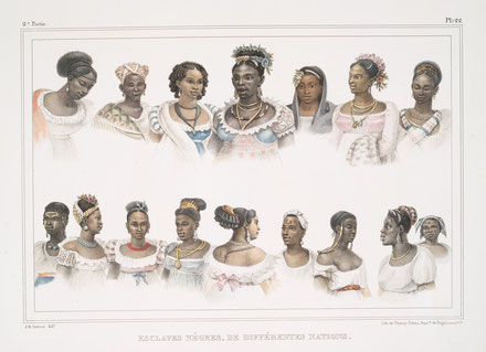 Diferentes naciones africanas en el Brasil (1834), por el artista francés Jean-Baptiste Debret