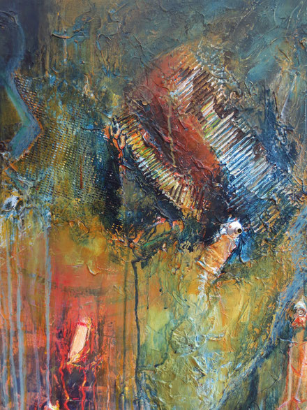 "Im Rausch der Farben" , mixed media , 50x70 cm , BNr. 319