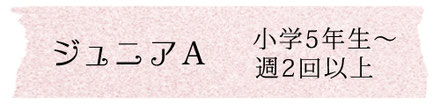 ジュニアA(小学校5年生〜週2回以上)