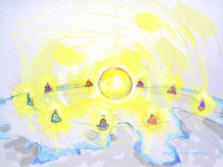 dessin. dessiner en conscience. lescerclesdelumiere.com. Tours 37000. Séverine Saint-Maurice. conscience. sommet