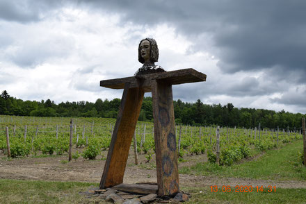 Pi...Après, le passage du temps - Bois de pruche, aluminium et pigments- -2020