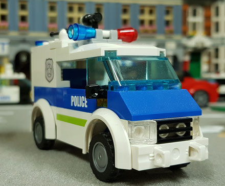 4 studs wide Lego Police Car, Patrol Car, LCPD