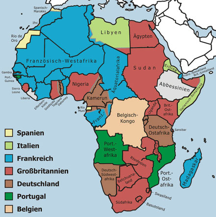Kolonisation Afrikas. Bild: Wikimedia Commons, CC-BY-SA-3.0
