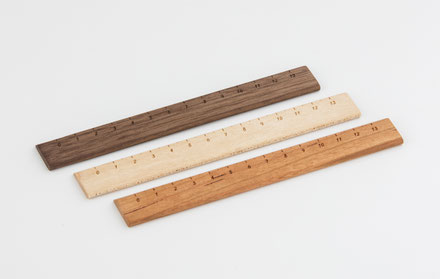 木材　ものさし　定規　クラフト　木　Wood　手づくり　ハンドメイド　銘木　メイプル　チェリー　ウォルナット　家具材　希少　樹種