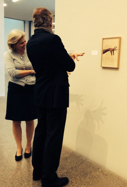 Spielerische Interaktion auf einer Kunstausstellung, 2014
