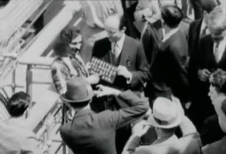 On  board the SS Bremen near New York, 1932