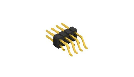 SL17 SMD 058（0.635mm角ピン） 2.54mmピッチ 表面実装用ピンヘッダー ライトアングル 2列