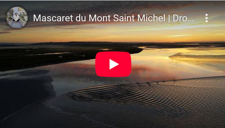 Mascaret au Mont Saint Michel vu du ciel