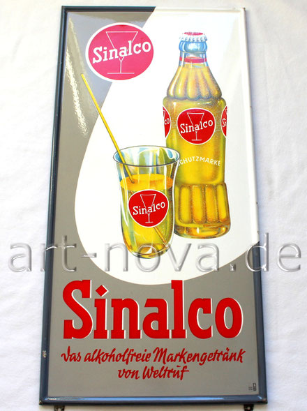 Altes Emailschild Sinalco um 1950 in wirklich traumhafter Erhaltung! 