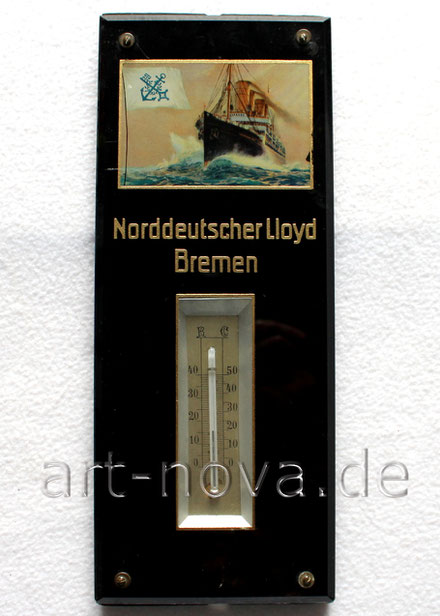 Uralter Thermometer Norddeutscher Lloyd Bremen um 1930 in sehr schönem Erhaltungszustand!l Service im unrestauriertem Originalzustand. 