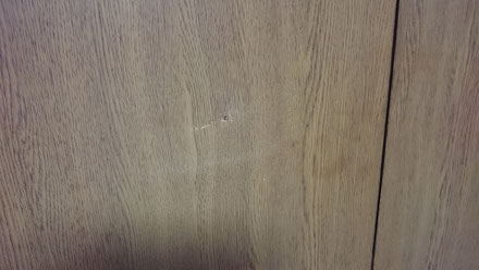 引き戸表面シートめくれリペア補修