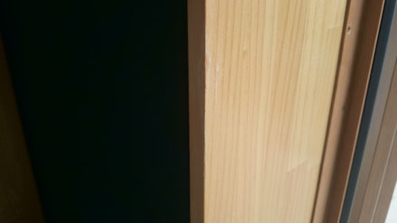 無垢集成材ドア枠リペア補修