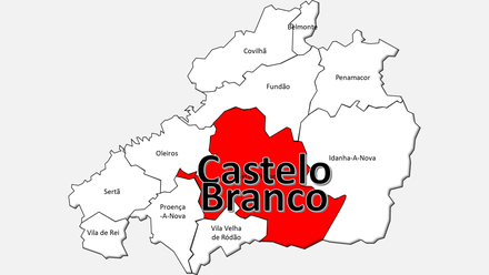 Localização do concelho de Castelo Branco no distrito de Castelo Branco