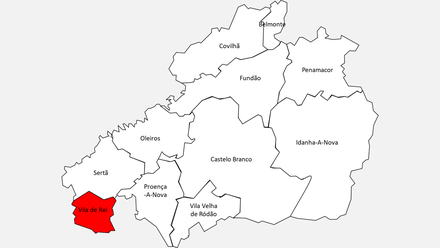 Localização do concelho de Vila de Rei no distrito de Castelo Branco