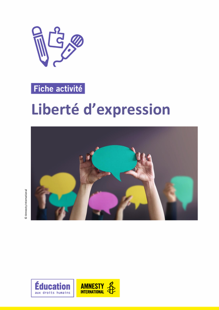 Discours toxiques. Stéréotypes. Liberté d'expression. Kit pédagogique. PDF gratuit. Amnesty international. Philosophie pour enfants.