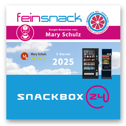 Grafik: Blogscreen " SNACKBOX 24 | feinsnack - Kundenmeinung / Bewertung von Mary Schulz 2025