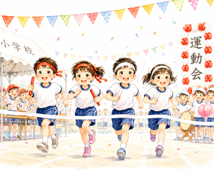 運動会用AIイラスト画像
