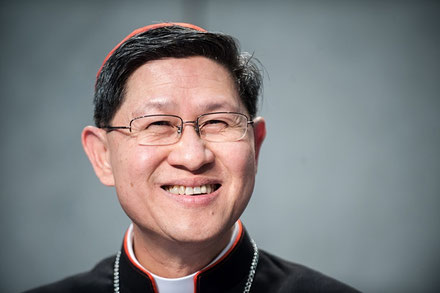 Le cardinal. Luis TAGLE lors du synode sur la famille, le 9 octobre 2015. / M.MIGLIORATO/CPP/CIRIC/Catholic Press Photo