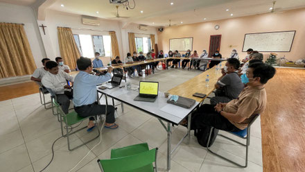 Réunion de réflexion sur le Synode, avec les équipes pastorales du secteur "Phnom Penh Nord".