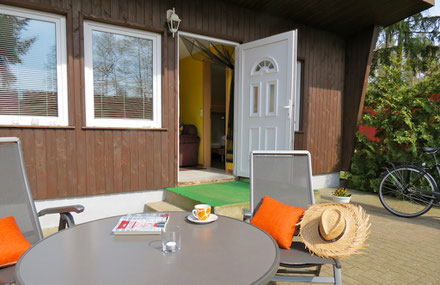Werbefoto Ferienhaus Terrasse Außenbereich