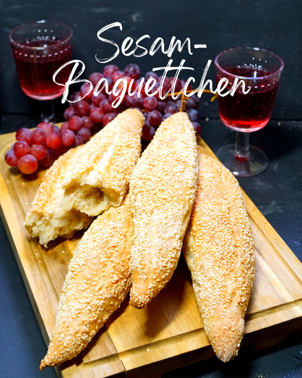 knusprig, aromatisch und nicht mal kompliziert: Kleine Baguettes mit Sesam