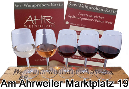 Zur Freizeitgestaltung im Ahrtal gehört auch eine Weinprobe. Im Ahrweindepot können Sie dieses ohne vorherige Anmeldung tun.