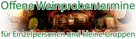 Offene Weinproben für Einzelpersonen und kleine Gruppen
