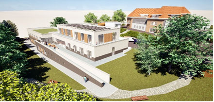 Maquette des futurs bâtiments