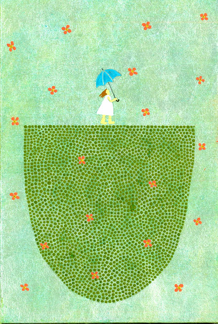 「天気予報」 アクリル画/147×100mm/￥49,500(税込)