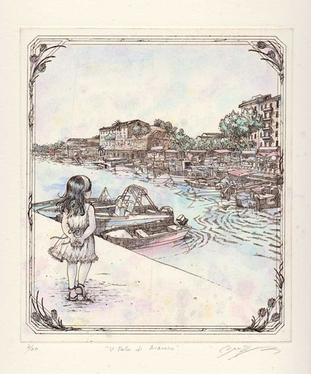 「U portu di Aiacciu」ed.3/30 /腐蝕銅版画 /200×175mm /¥46,200 (税込み)