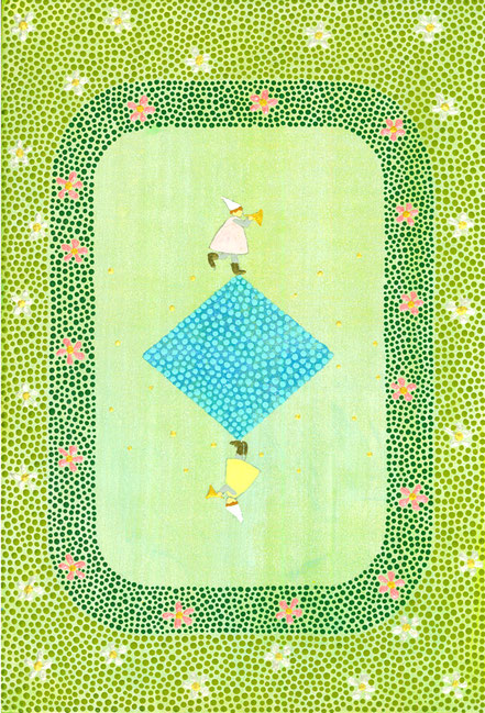 「春の前触れ」アクリル画 /147×100mm /￥49,500(税込)