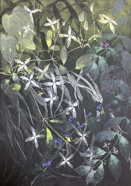 「仙人草」　立木美江　 日本画　F4 号　¥132,000(税込)