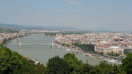 Blick von der Zitadella auf Budapest