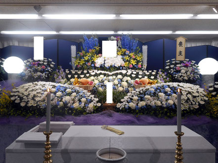 家族葬こみこみ60の生花祭壇