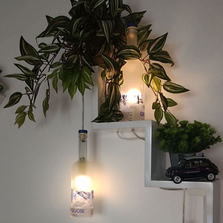 Grey Goose Vodka bottle Wodka Flasche Lampen lamp light