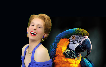 Megy B. mit Vogel