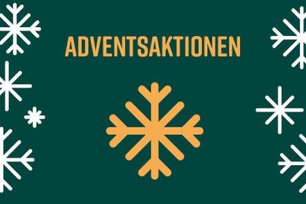 Das weihnachtliche Logo der Adventsaktionen.
