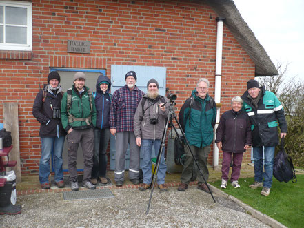 Teilnehmer am 5.4. v.l. nach r : Christel Grave (VJ), Christian Wiedemann (NPV), Karolin Eils (BFD VJ), Bernd-Dieter Drost, Dr. Martin Stock (NPV), Dr. Eckart Schrey (VJ), Helene Drost (VJ), Dr. Detlef Hansen(NPV)