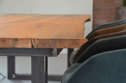 Live-Edge Handcrafted Dining Table Pecan Wood Texas Hill Country