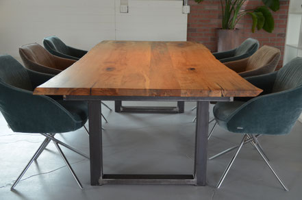 Live-Edge Handcrafted Dining Table Pecan Wood Texas Hill Country
