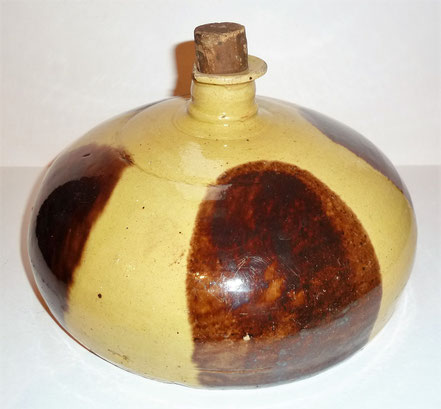 alte Kohrener Keramik Kohren-Sahlis Wärmeflasche Löffelmuster