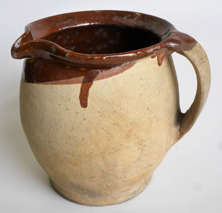 alte Kohrener Keramik Kohren-Sahlis Latzmuster Milchkrug