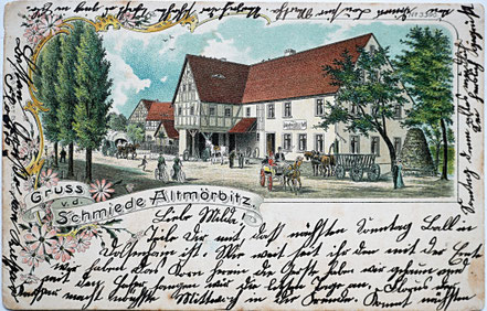 Litho Lithographie Altmörbitz Kohrener Land