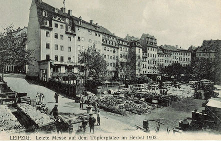 AK Leipzig Töpferplatz 1903 Messe