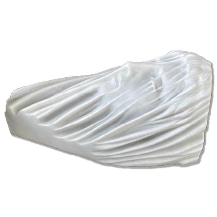 Veil – Carrara marble, 20 × 42 × 20 cm