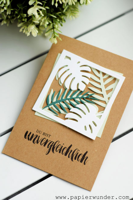 Stampin Up Papierwunder Palmengarten Traumhaft Tropisch Tropenflair Kraft der Natur Poesie der Natur Grußkarte Geschenk Geldgeschenk Inspiration Idee Diy