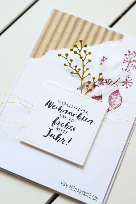 Stampin Up Papierwunder Wellenpapier Prägefolder eisblüten Framelits Chili Weihnachten