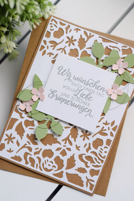 Stampin Up Florale Fantasie Hochzeitsgeschenk Hochzeitskarte Hochzeit geldgeschenk Grußkarte Basteln